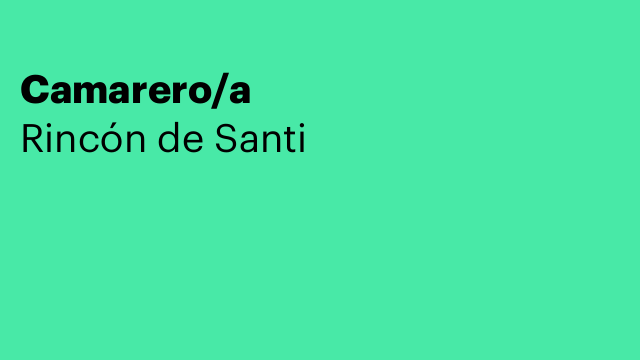 Camarero/a