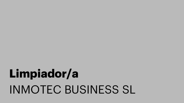 Limpiador/a