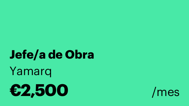 Jefe/a de Obra