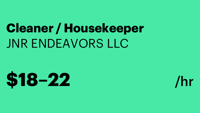 Cleaner / Housekeeper
