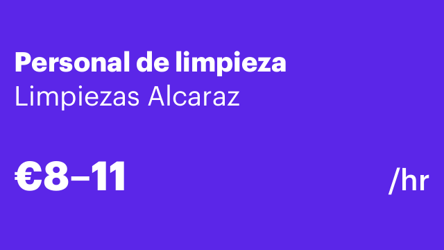 Personal de limpieza