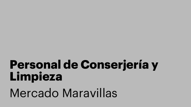Personal de Conserjería y Limpieza