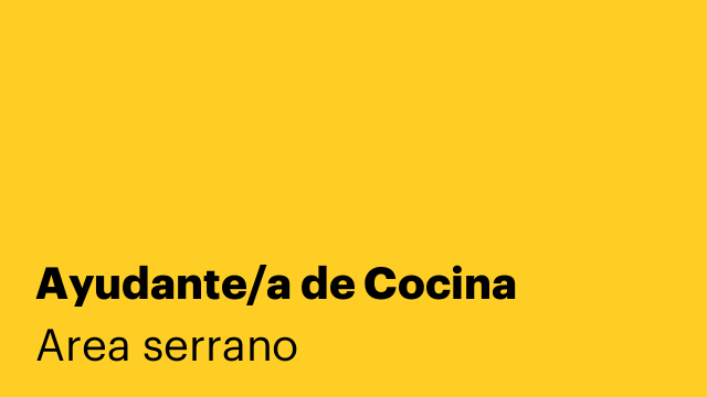 Ayudante/a de Cocina