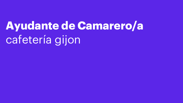 Ayudante de Camarero/a