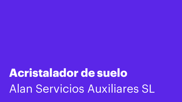 Acristalador de suelo