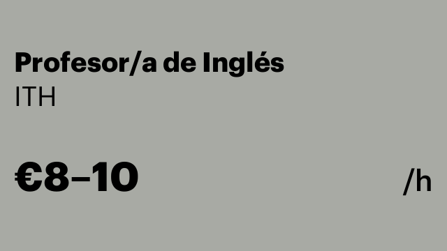 Profesor/a de Inglés