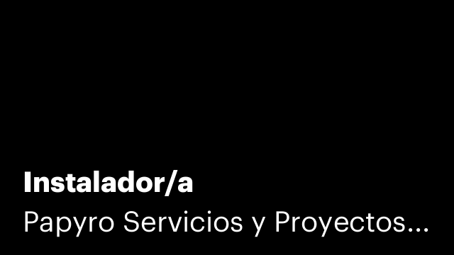 Instalador/a