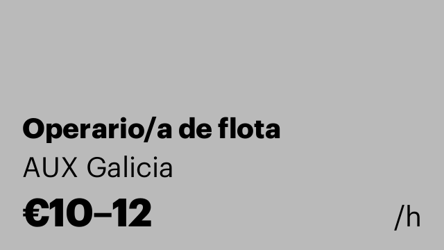 Operario/a de flota