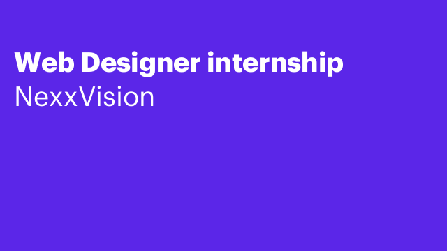 Web Designer internship