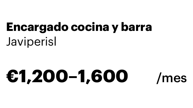 Encargado cocina y barra