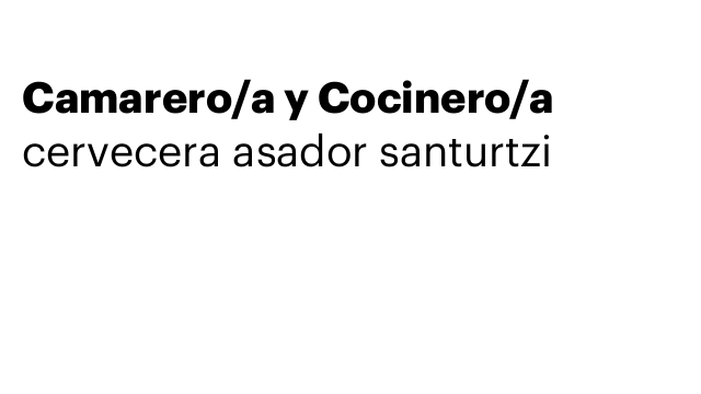 Camarero/a y Cocinero/a