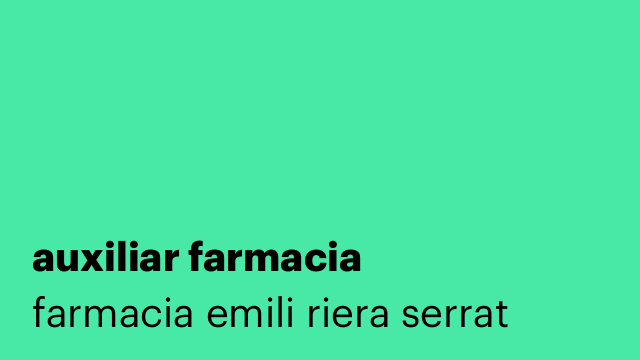 auxiliar farmacia