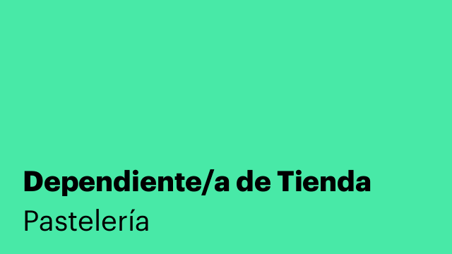 Dependiente/a de Tienda