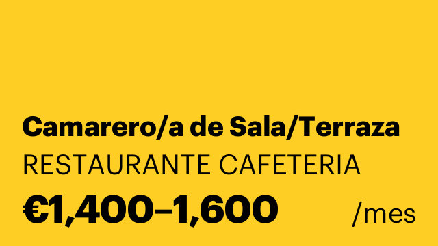 Camarero/a de Sala/Terraza