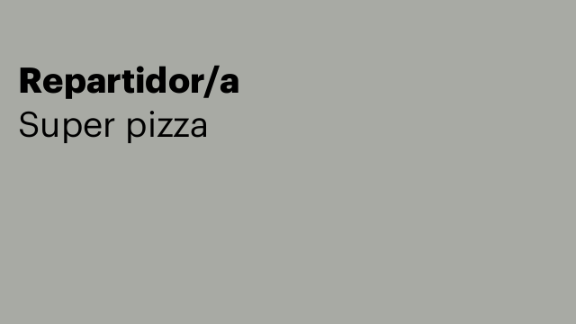 Repartidor/a