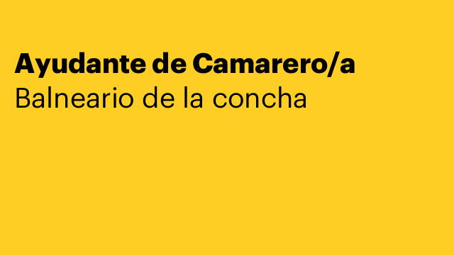Ayudante de Camarero/a