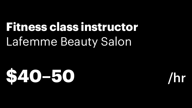 Fitness class instructor