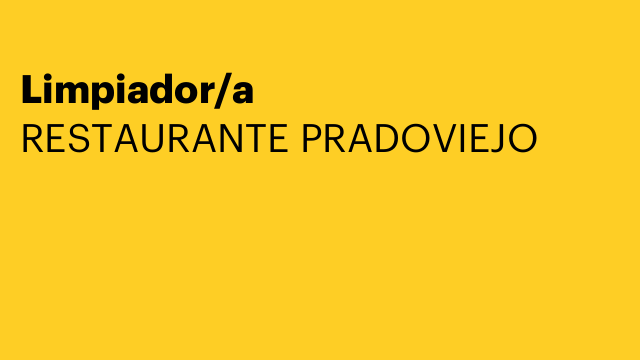 Limpiador/a