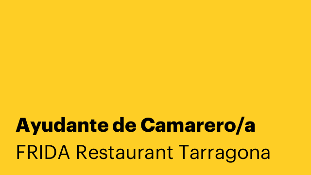 Ayudante de Camarero/a