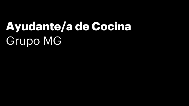 Ayudante/a de Cocina