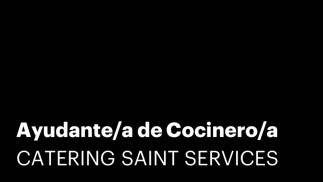 Ayudante/a de Cocinero/a