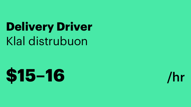 Delivery Driver