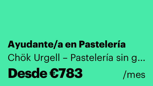 Ayudante/a en Pastelería