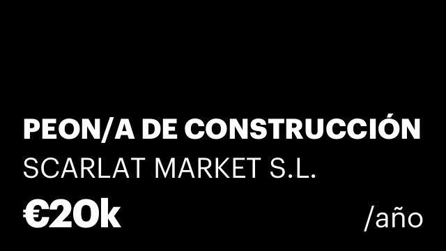 PEON/A DE CONSTRUCCIÓN