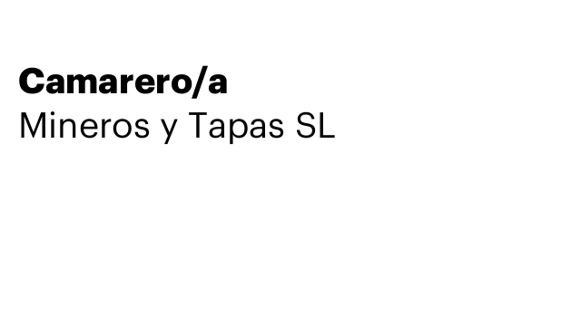 Camarero/a