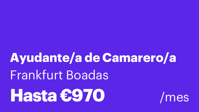 Ayudante/a de Camarero/a