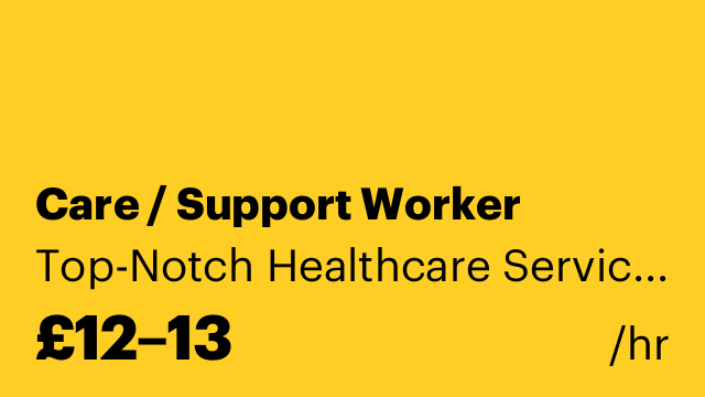Care / Support Worker