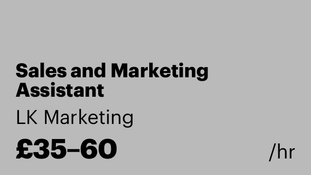Sales and Marketing Assistant