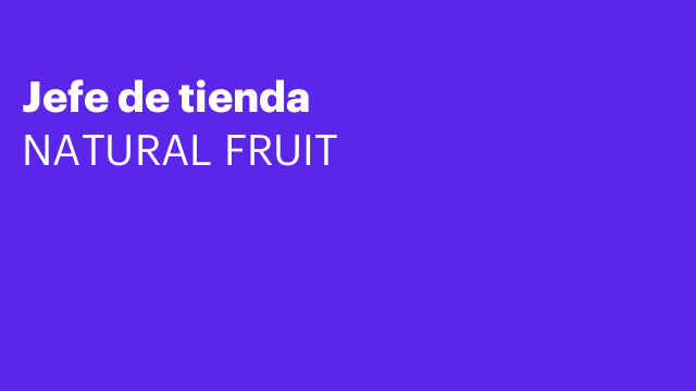 Jefe de tienda