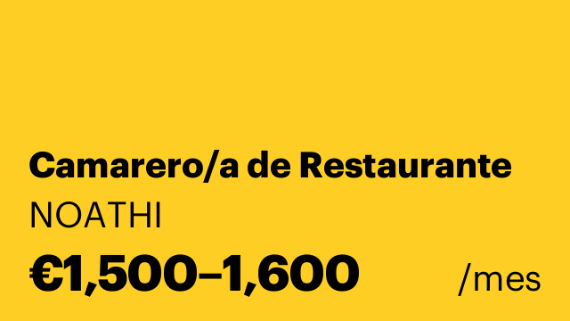 Camarero/a de Restaurante