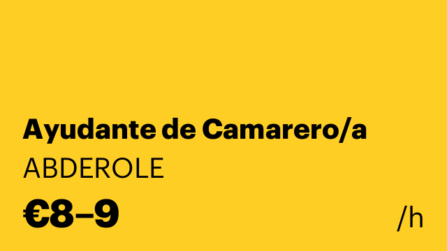 Ayudante de Camarero/a