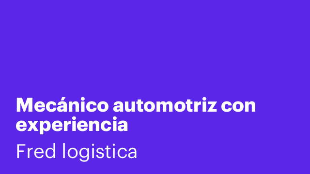 Mecánico automotriz con experiencia