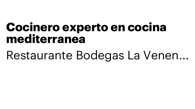 Cocinero experto en cocina mediterranea