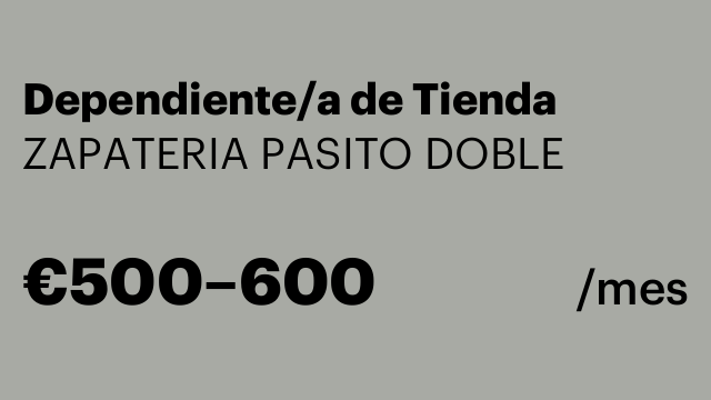 Dependiente/a de Tienda