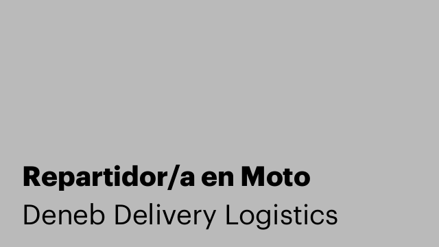 Repartidor/a en Moto