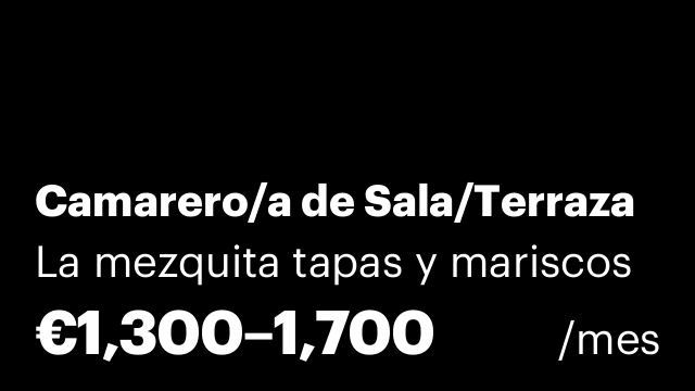 Camarero/a de Sala/Terraza