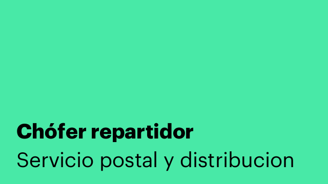 Chófer repartidor