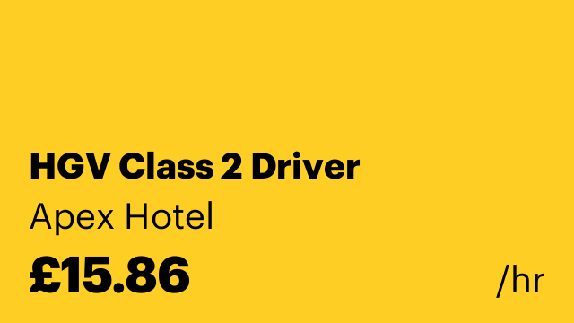 HGV Class 2 Driver