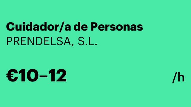Cuidador/a de Personas