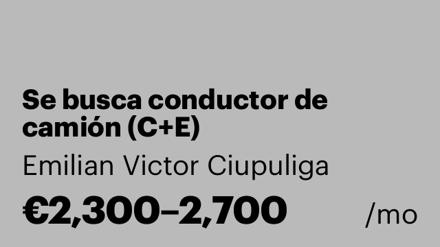 Se busca conductor de camión (C+E)