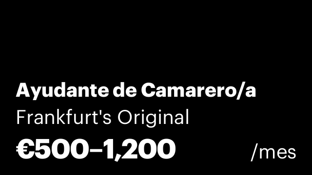 Ayudante de Camarero/a