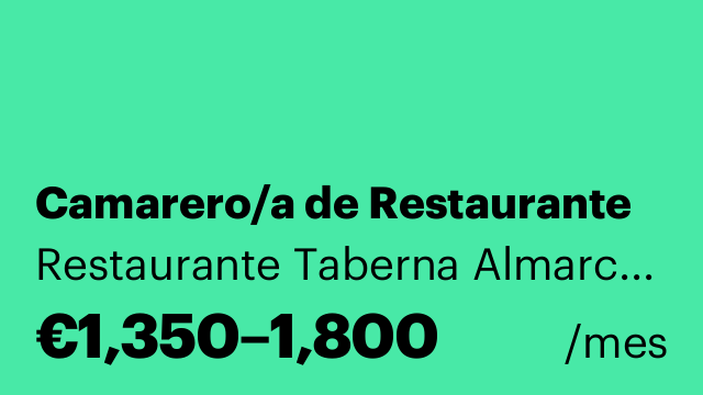 Camarero/a de Restaurante