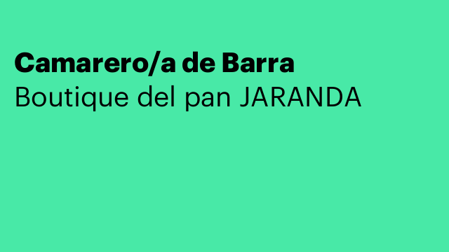 Camarero/a de Barra