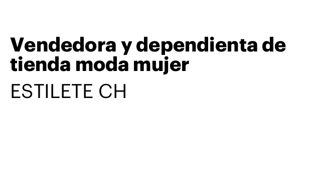 Vendedora y dependienta de tienda moda mujer
