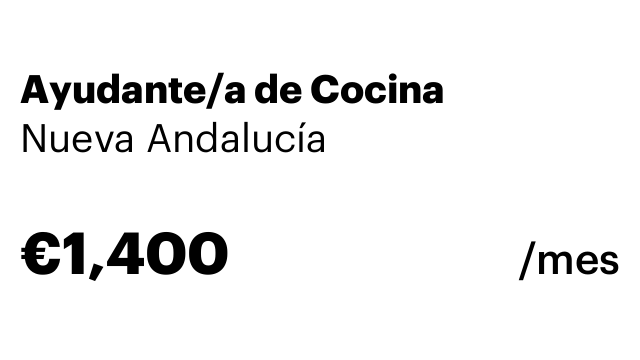 Ayudante/a de Cocina