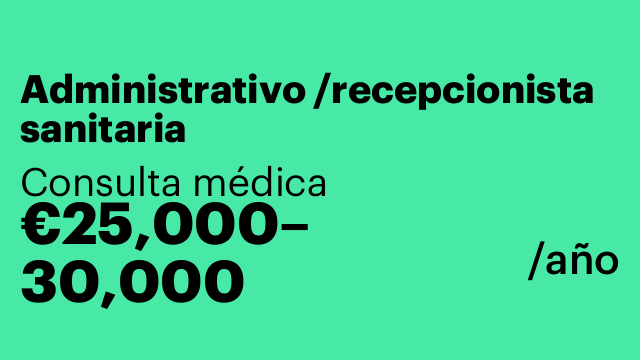 Administrativo /recepcionista sanitaria